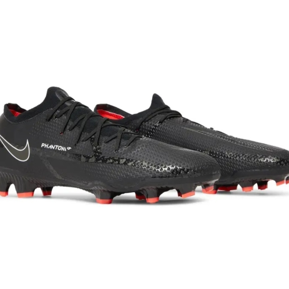 Nike Phantom GT2 Pro FG Soccer Cleats Black Crimson Men’s Size 8/  Women's 9.5